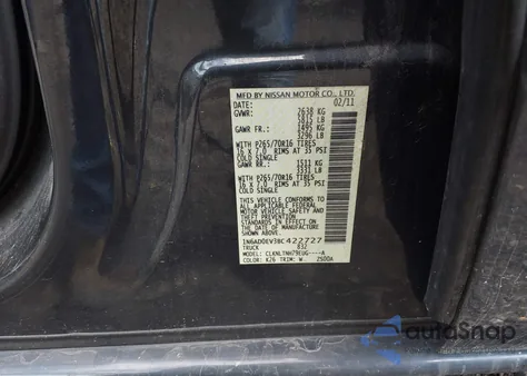 2011 Nissan Frontier Sv z USA, uszkodzony, nr VIN 1N6AD0EV3BC422727